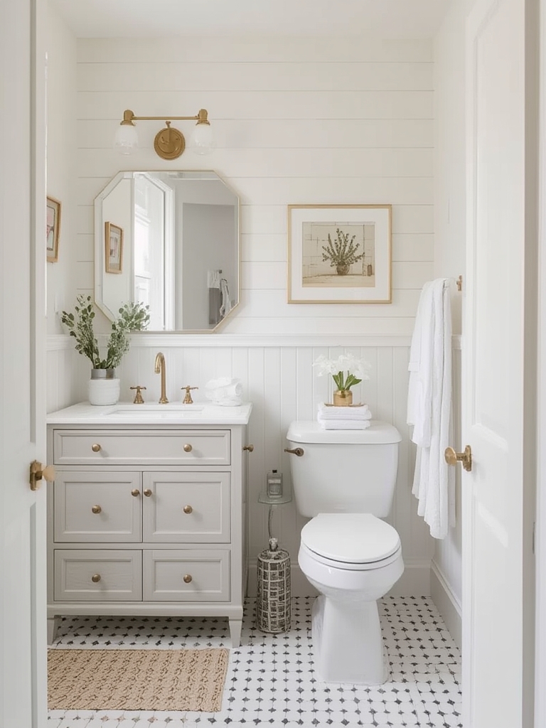 Coastal chic bathroom makeover inspiration home decor
