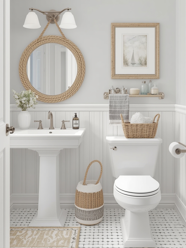 Coastal nautical bathroom accessories set home decor