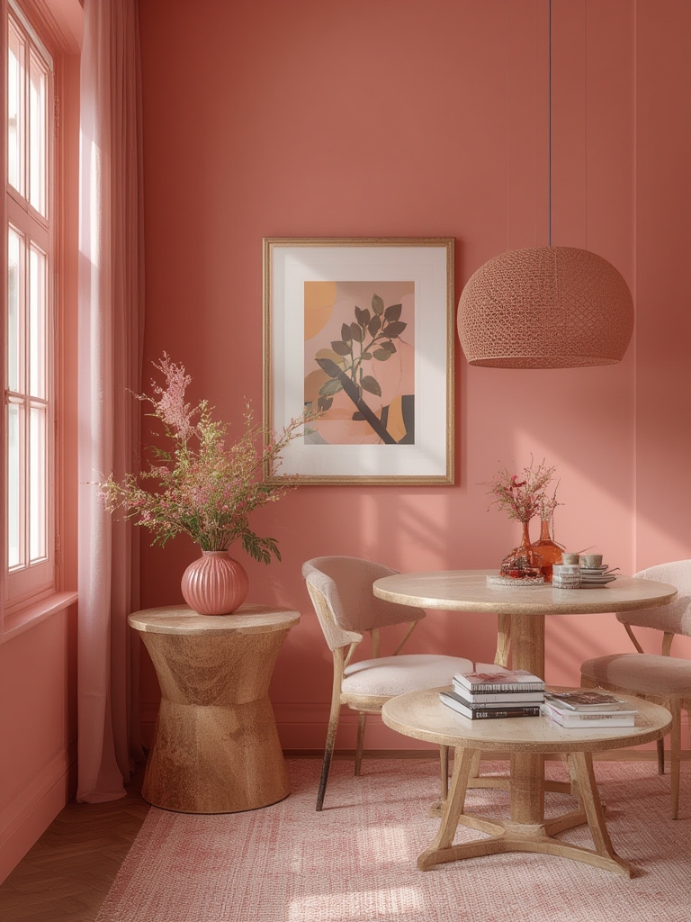 Color drenching with monochromatic paint schemes for home decor