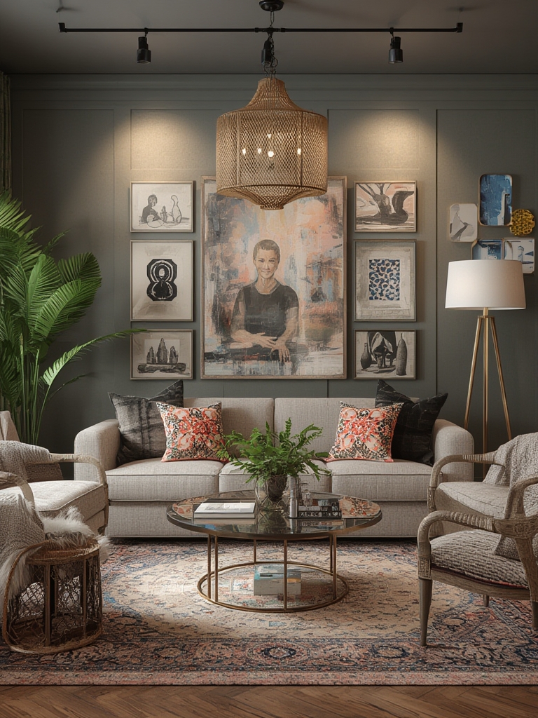 Eclectic Mix Style Spotlights in home decor