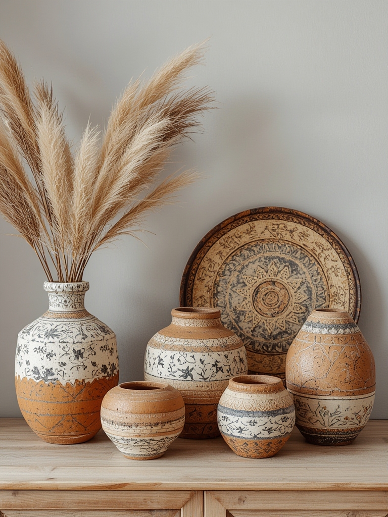 Handmade artisan ceramics and pottery decor for home decor