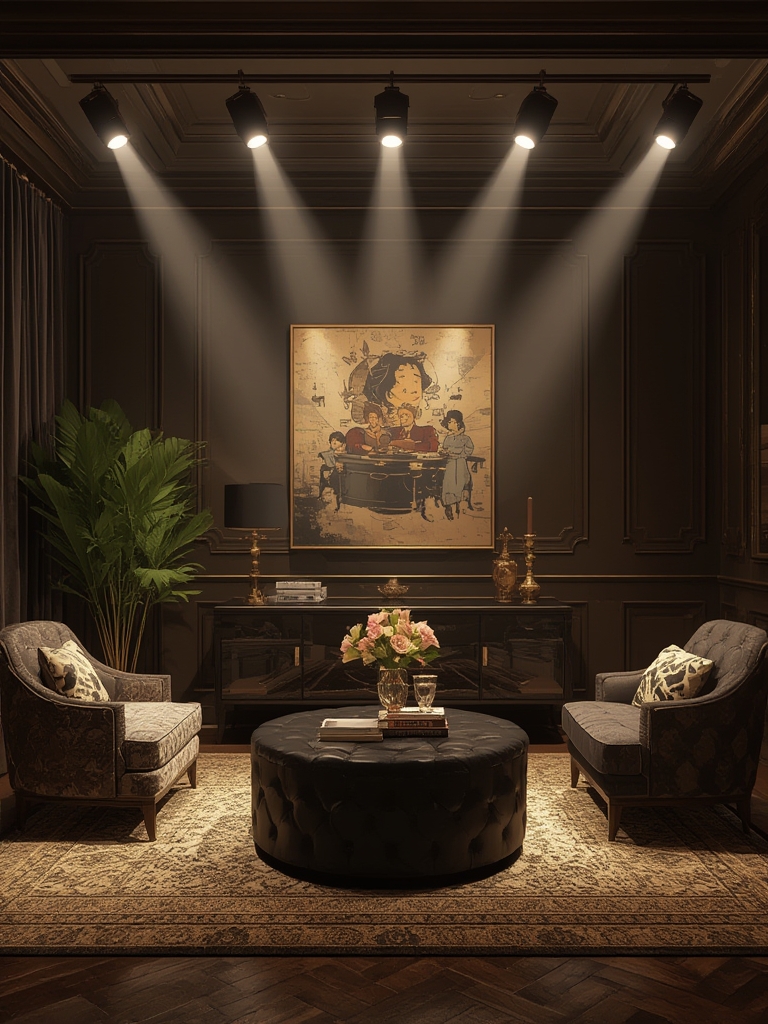 Hollywood Glam Style Spotlights in home decor