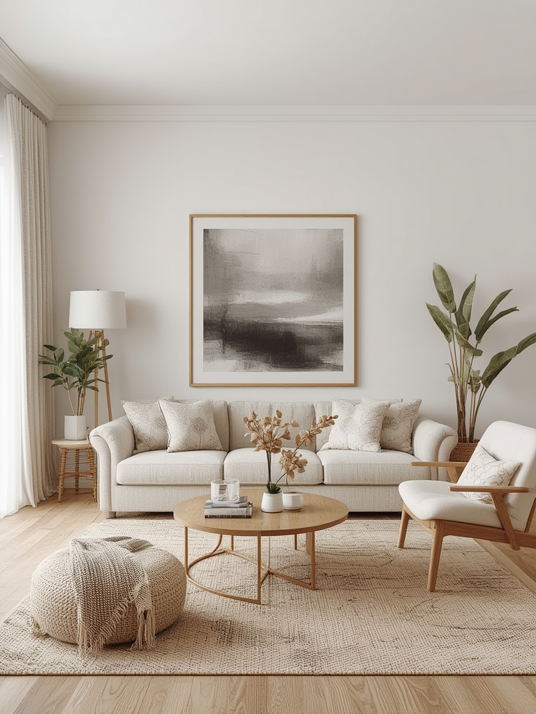 Modern home decor living room ideas neutral palette