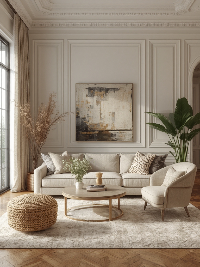 Quiet luxury in home furnishings style for home decor