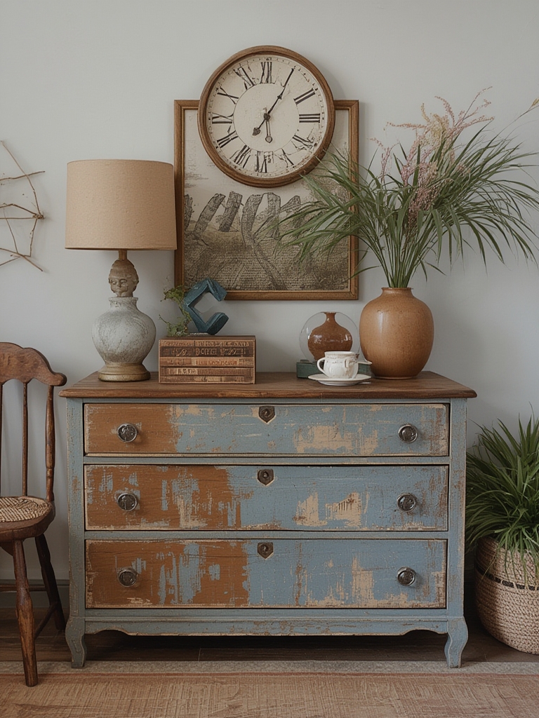 Upcycled and repurposed vintage furniture finds for home decor