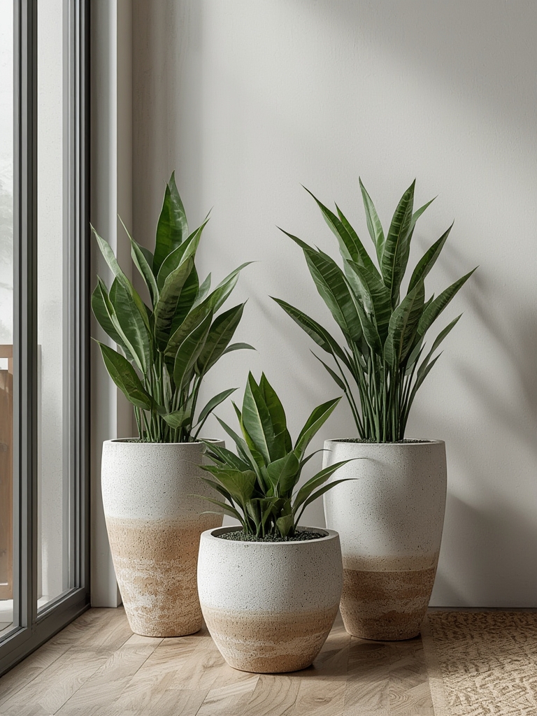 Urban modern concrete planters indoor home decor