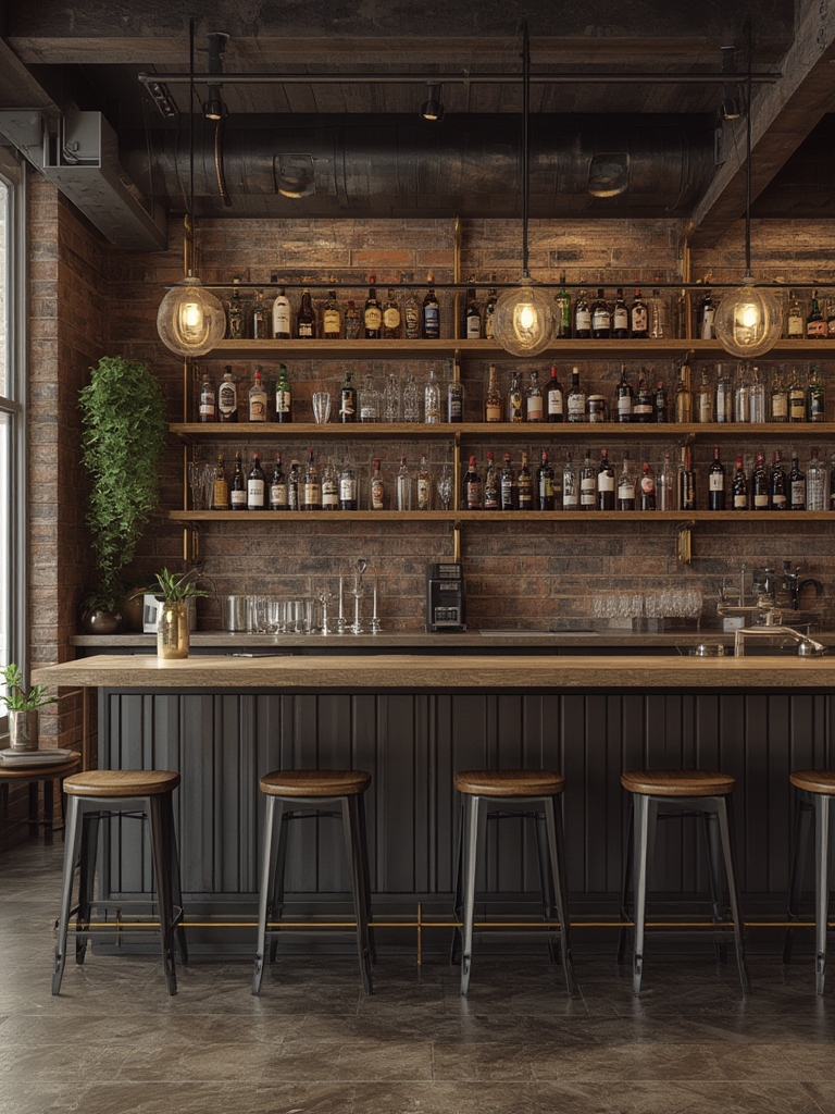 industrial home bar ideas