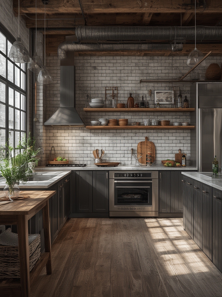 industrial home kitchen design
