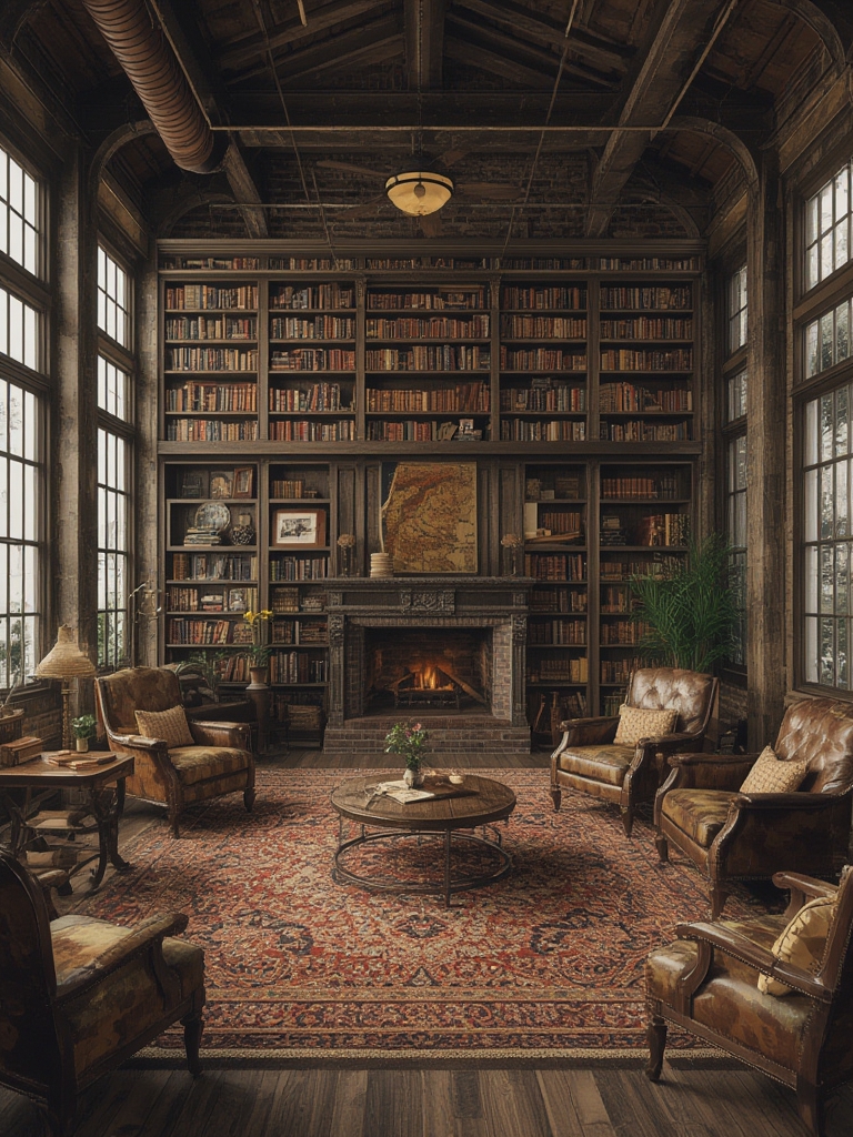 industrial home library