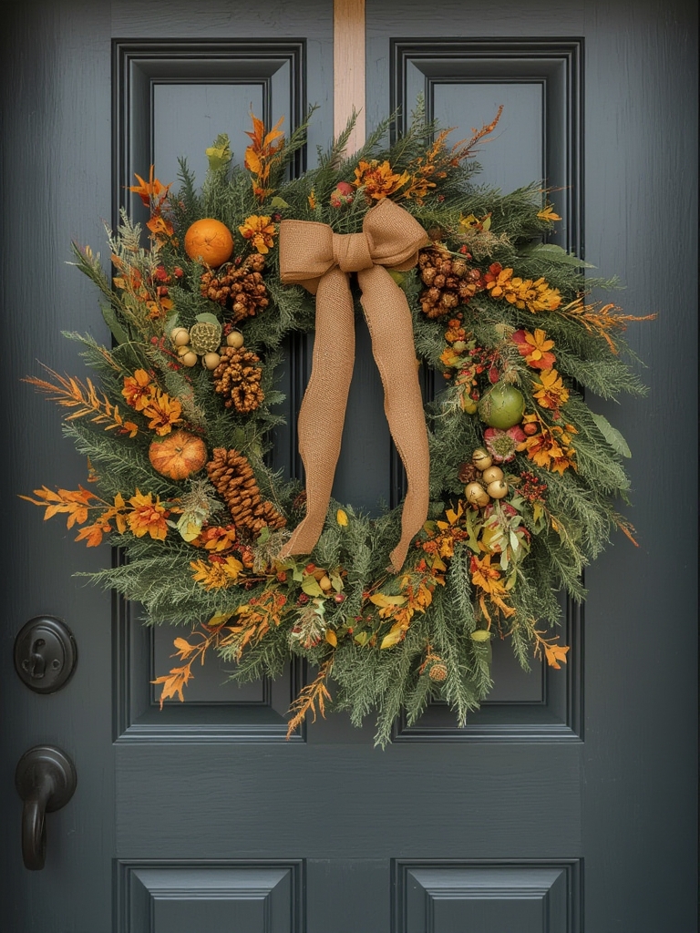 seasonal wreath ideas front door