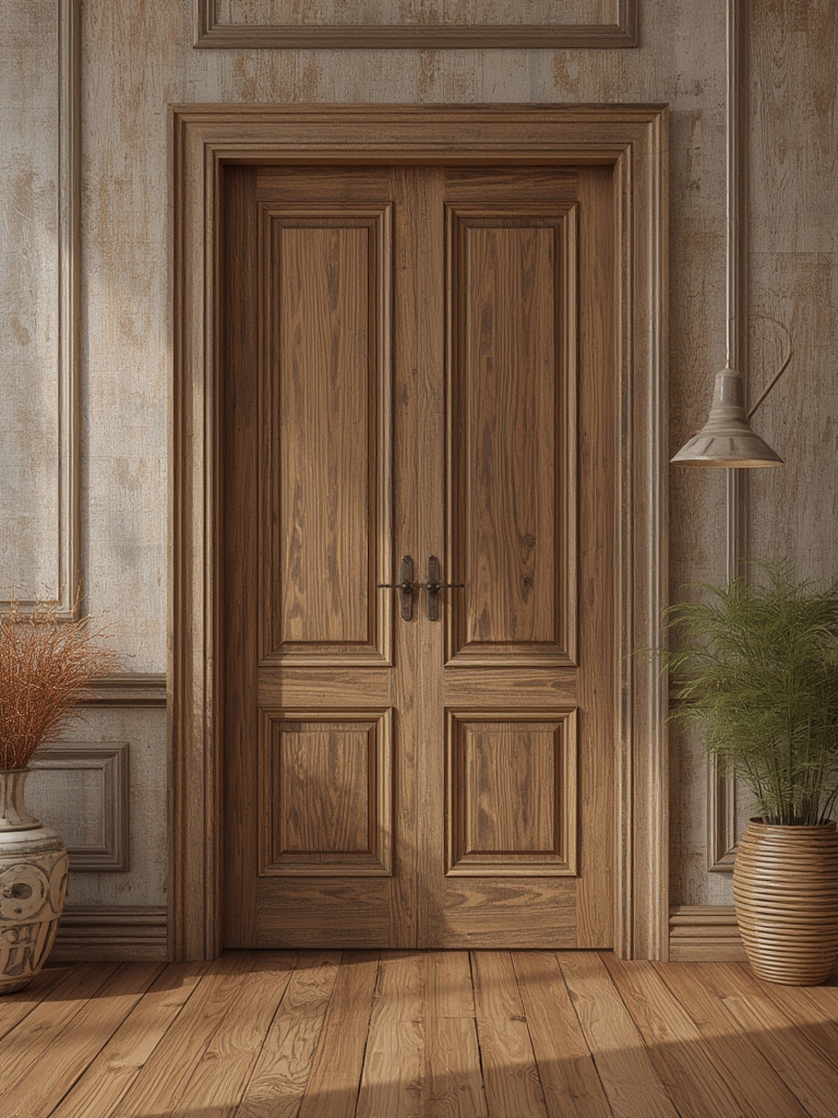 Antique wood with modern clean lines for home decor