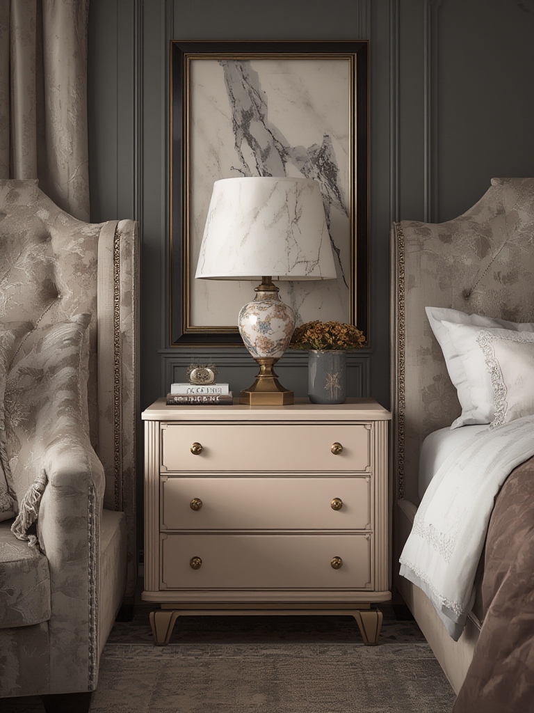 Hollywood regency lacquered bedside tables home decor