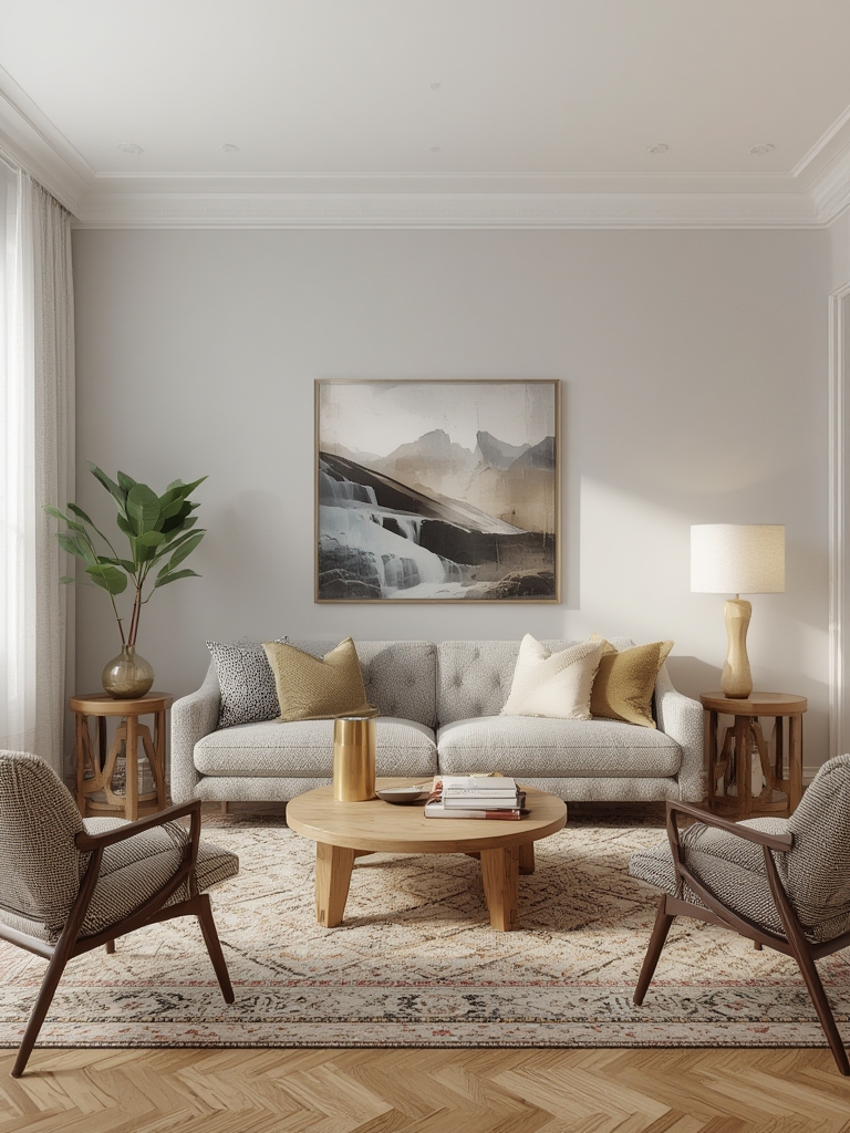 Modern home decor living room ideas geometric patterns