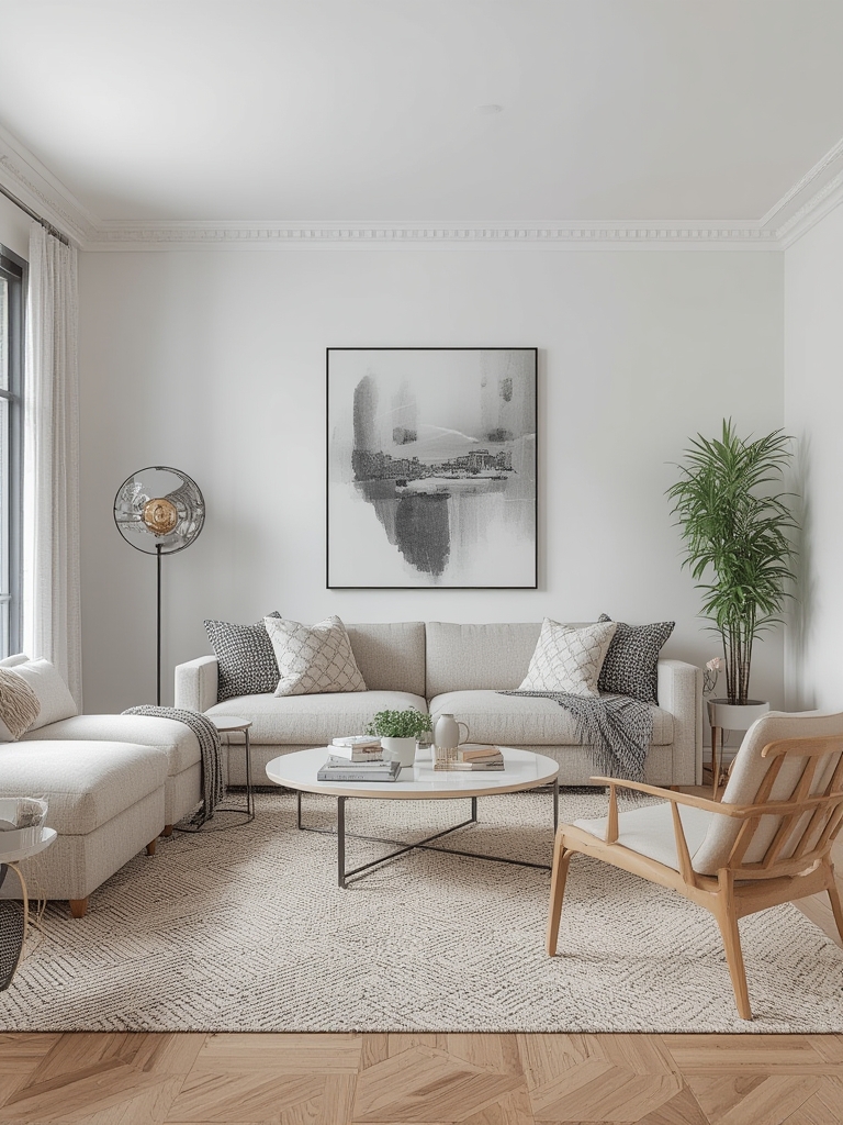 Modern home decor living room ideas monochromatic scheme