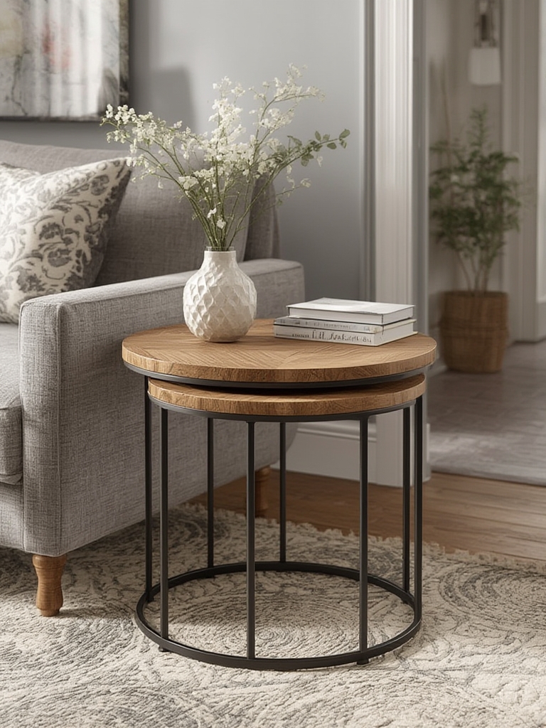 Nesting tables space saving and versatile home decor