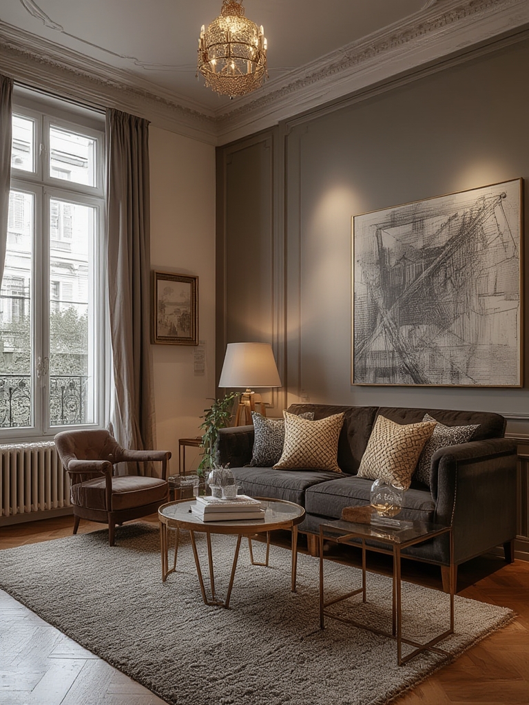 Paris Apartment Style Spotlights in home decor