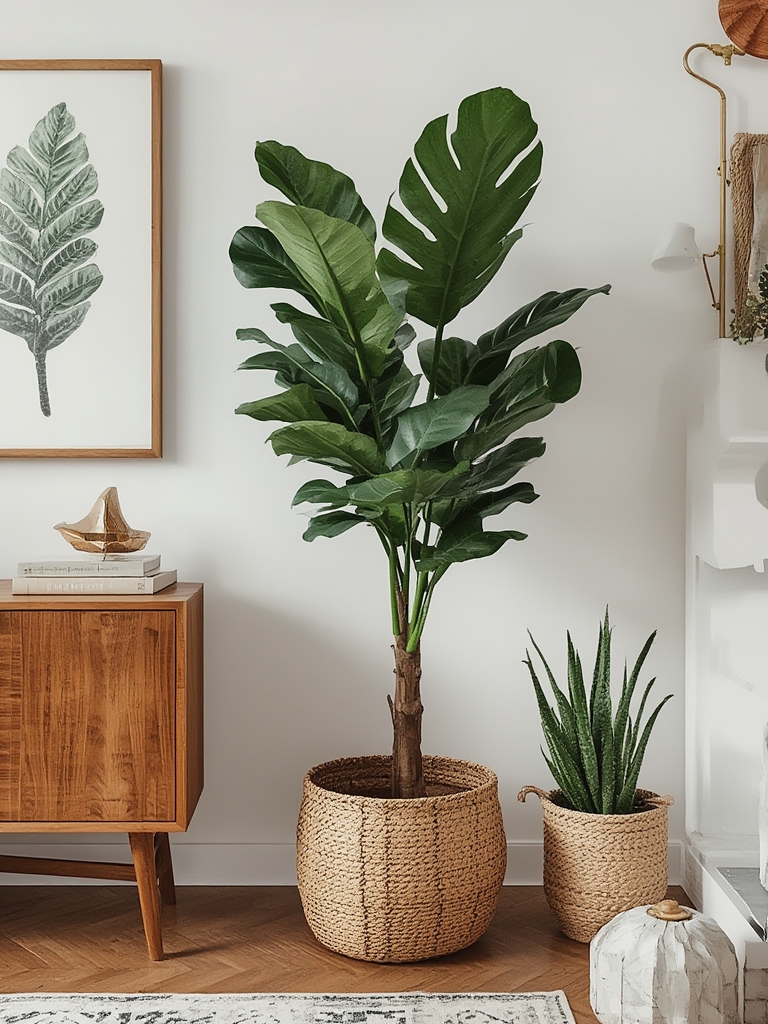 Urban jungle large fiddle leaf fig home decor