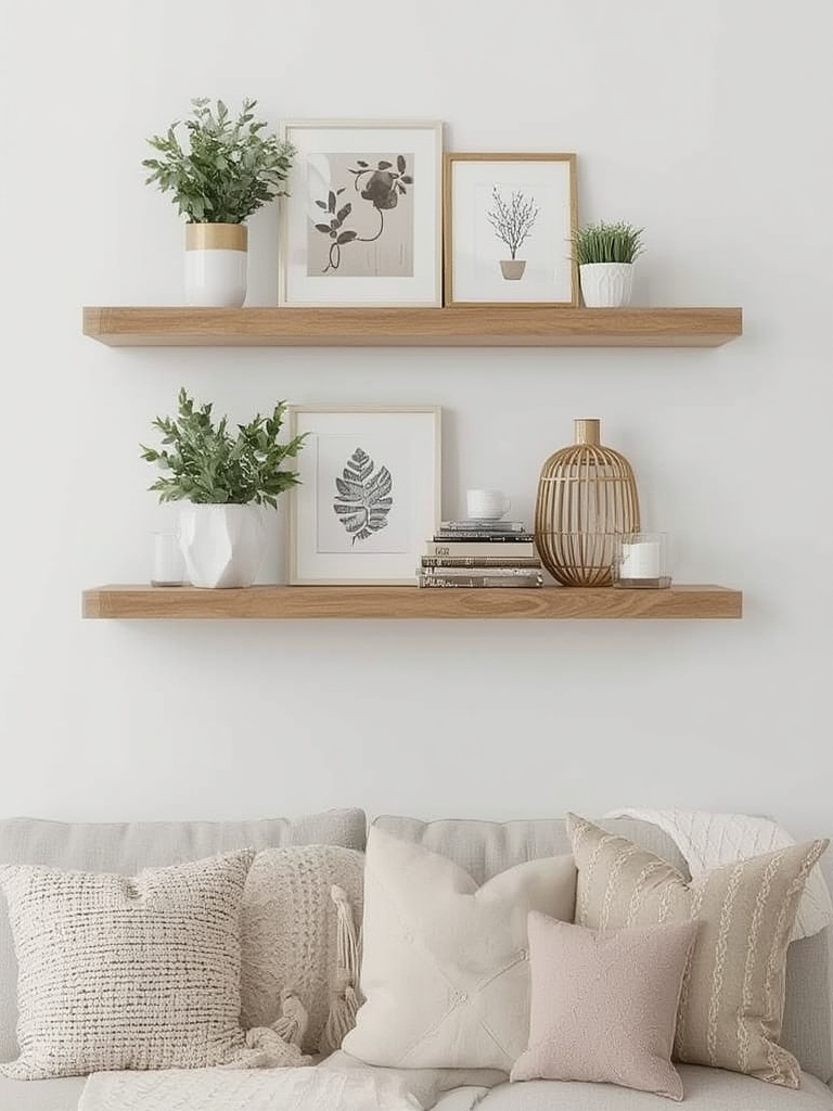 floating shelves styling decor tips