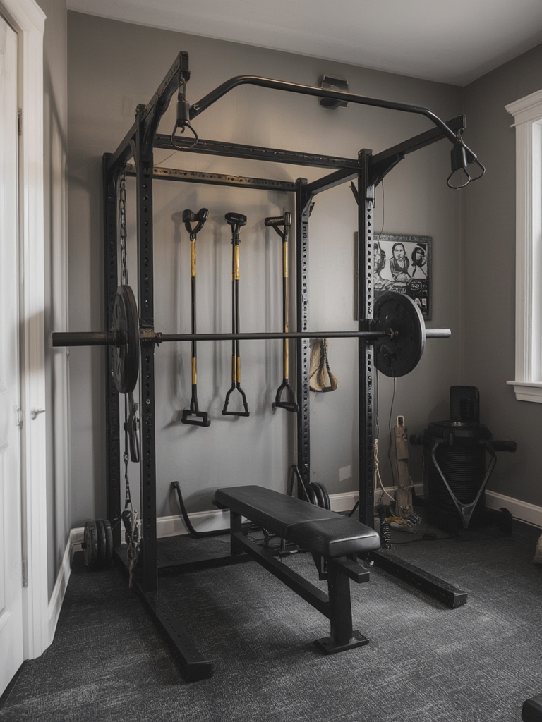 home gym equipment storage ideas