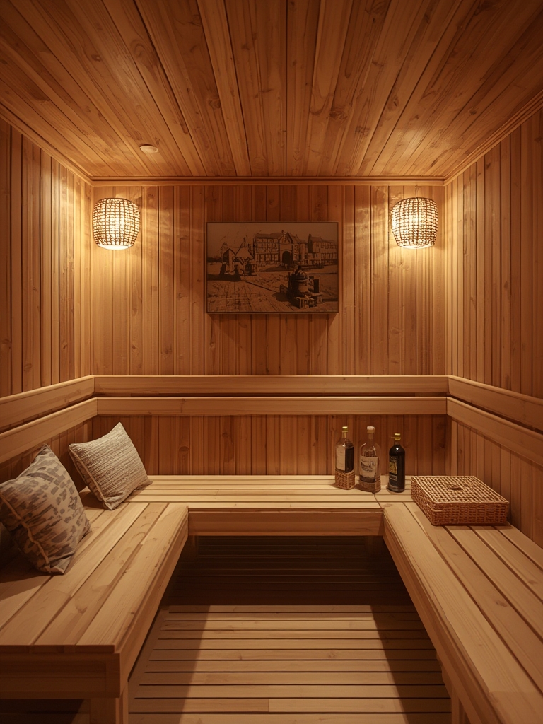 home sauna and spa decor ideas