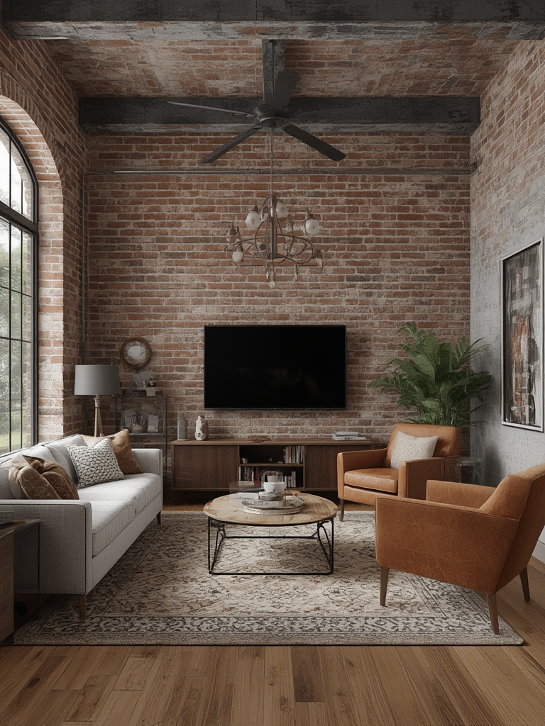 industrial style living room