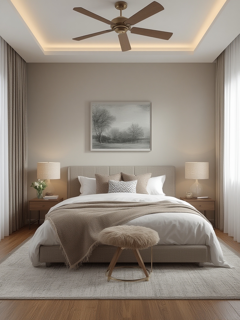 modern bedroom decor layout