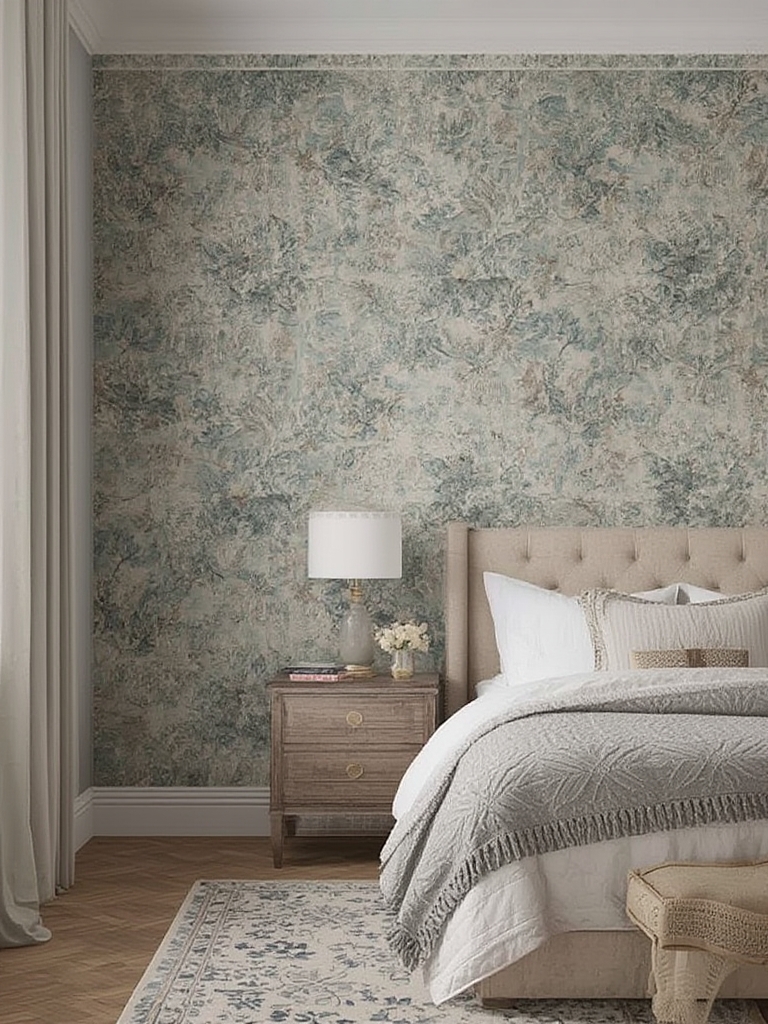 wallpaper accent wall bedroom ideas