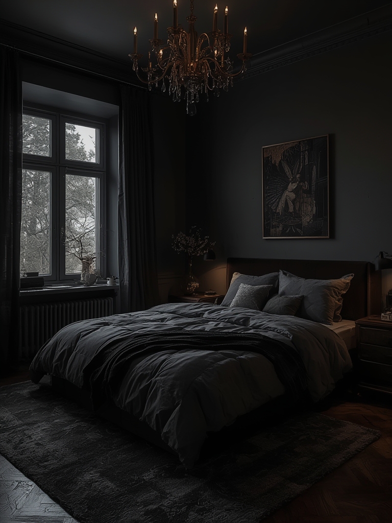 dark bedroom decor mood
