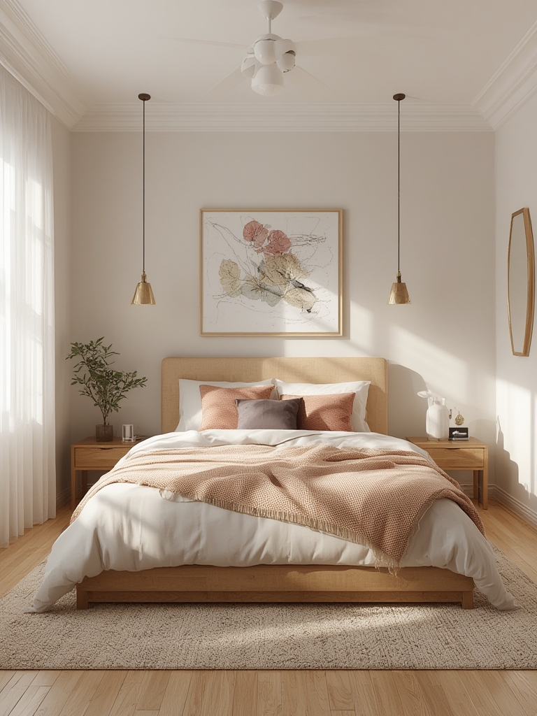bright bedroom decor look