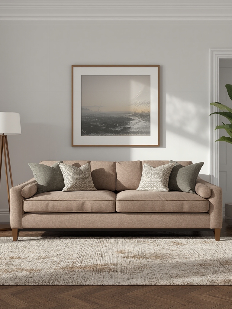 Tuxedo sofa straight arms same height home decor